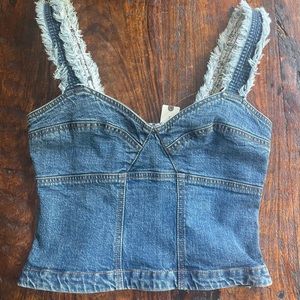 Corset style summer top - super cute! Anthropologie